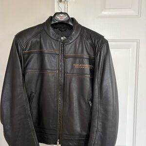 Harley-Davidson Black and Brown Leather Jacket